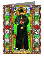 Custom Text Note Card - St. Damien of Molokai by B. Nippert