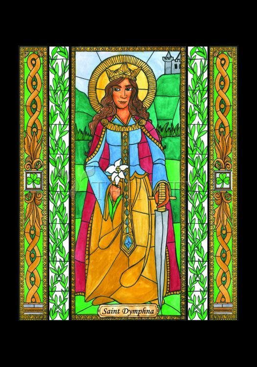 St. Dymphna - Holy Card by Brenda Nippert - Trinity Stores