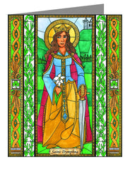 Custom Text Note Card - St. Dymphna by B. Nippert