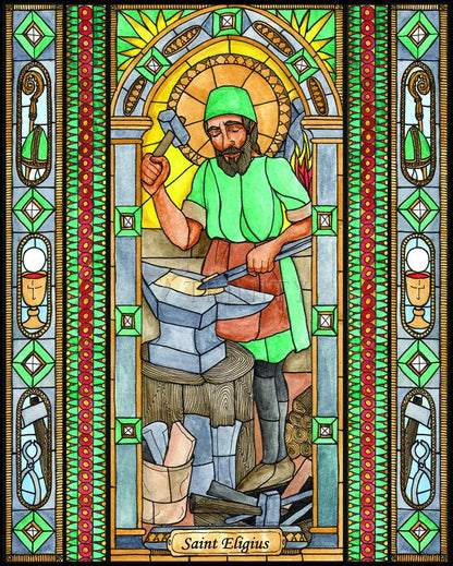 St. Eligius - Wood Plaque