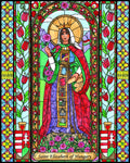 Wood Plaque - St. Elizabeth of Hungary by B. Nippert