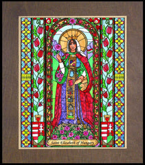 Wood Plaque Premium - St. Elizabeth of Hungary by B. Nippert