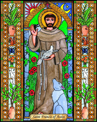 Wood Plaque - St. Francis of Assisi by B. Nippert