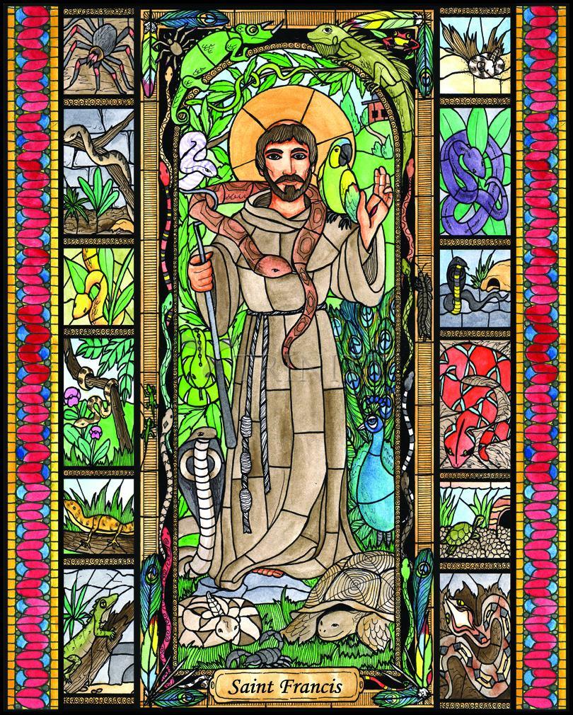 St. Francis, Patron of Exotic Animals - Wood Plaque