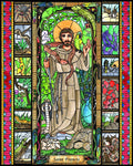 Wood Plaque - St. Francis - Patron of Exotic Animals by B. Nippert