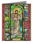 Custom Text Note Card - St. Francis - Patron of Exotic Animals by B. Nippert