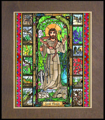 Wood Plaque Premium - St. Francis - Patron of Exotic Animals by B. Nippert