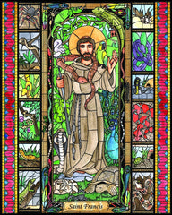 Wood Plaque - St. Francis - Patron of Exotic Animals by B. Nippert