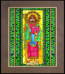 Wood Plaque Premium - St. Finnian by B. Nippert