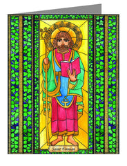 Custom Text Note Card - St. Finnian by B. Nippert