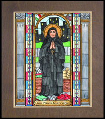 Wood Plaque Premium - St. Frances Cabrini by B. Nippert