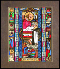 Wood Plaque Premium - St. Francis de Sales by B. Nippert