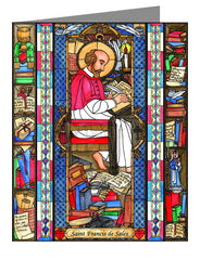 Custom Text Note Card - St. Francis de Sales by B. Nippert