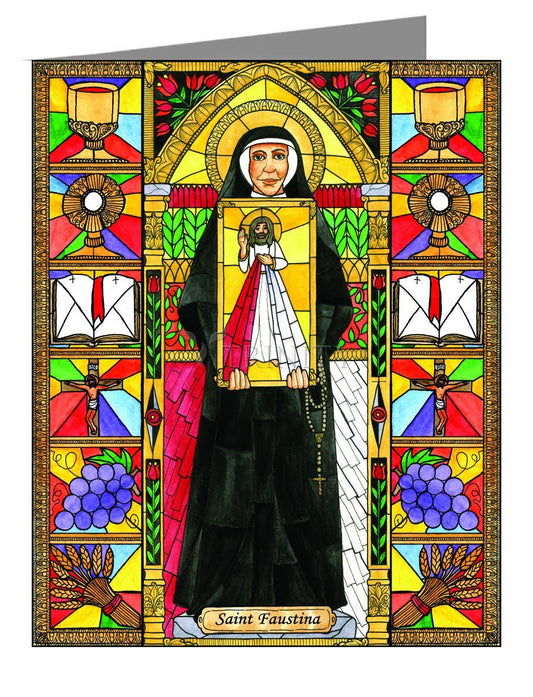 St. Faustina - Note Card Custom Text
