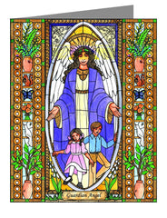 Custom Text Note Card - Guardian Angel by B. Nippert