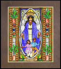 Wood Plaque Premium - Guardian Angel by B. Nippert