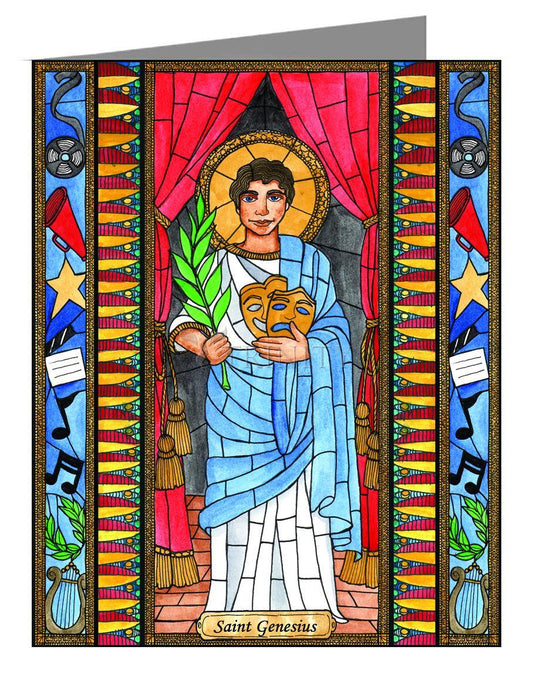 St. Genesius - Note Card Custom Text