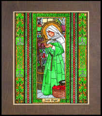 Wood Plaque Premium - St. Brigid by B. Nippert