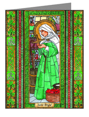 Custom Text Note Card - St. Brigid by B. Nippert