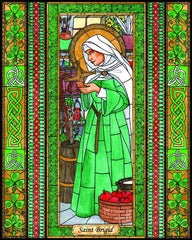 Wood Plaque - St. Brigid by B. Nippert