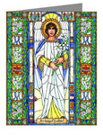 Custom Text Note Card - St. Gabriel Archangel by B. Nippert