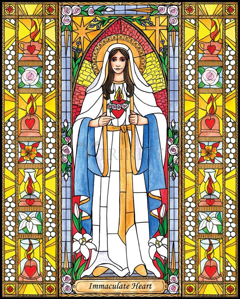 Immaculate Heart of Mary - Wood Plaque