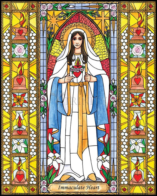 Immaculate Heart of Mary - Wood Plaque