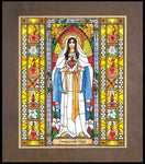 Wood Plaque Premium - Immaculate Heart of Mary by B. Nippert