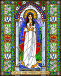 Wood Plaque - Our Lady of the Immaculate Conception by B. Nippert