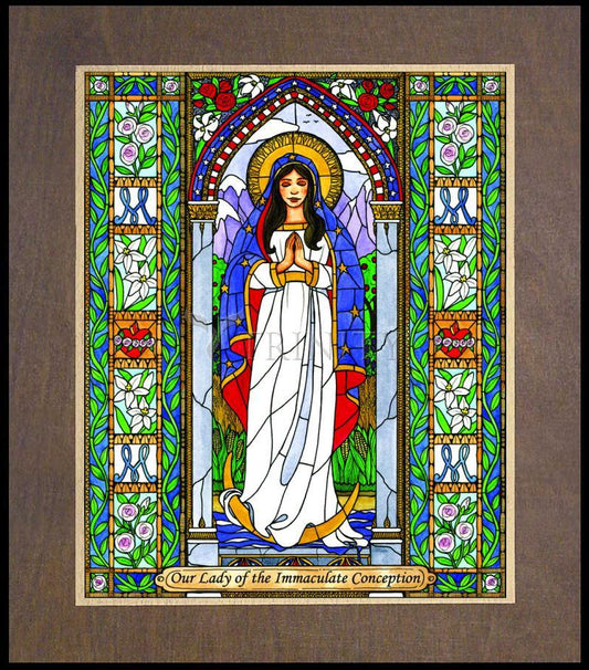 Our Lady of the Immaculate Conception - Wood Plaque Premium