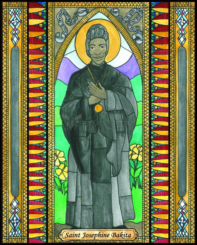 St. Josephine Bakita - Wood Plaque by Brenda Nippert - Trinity Stores