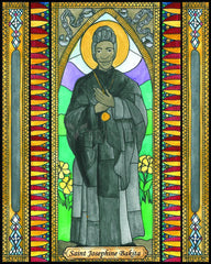 Wood Plaque - St. Josephine Bakhita by B. Nippert