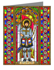 Custom Text Note Card - St. Joan of Arc by B. Nippert