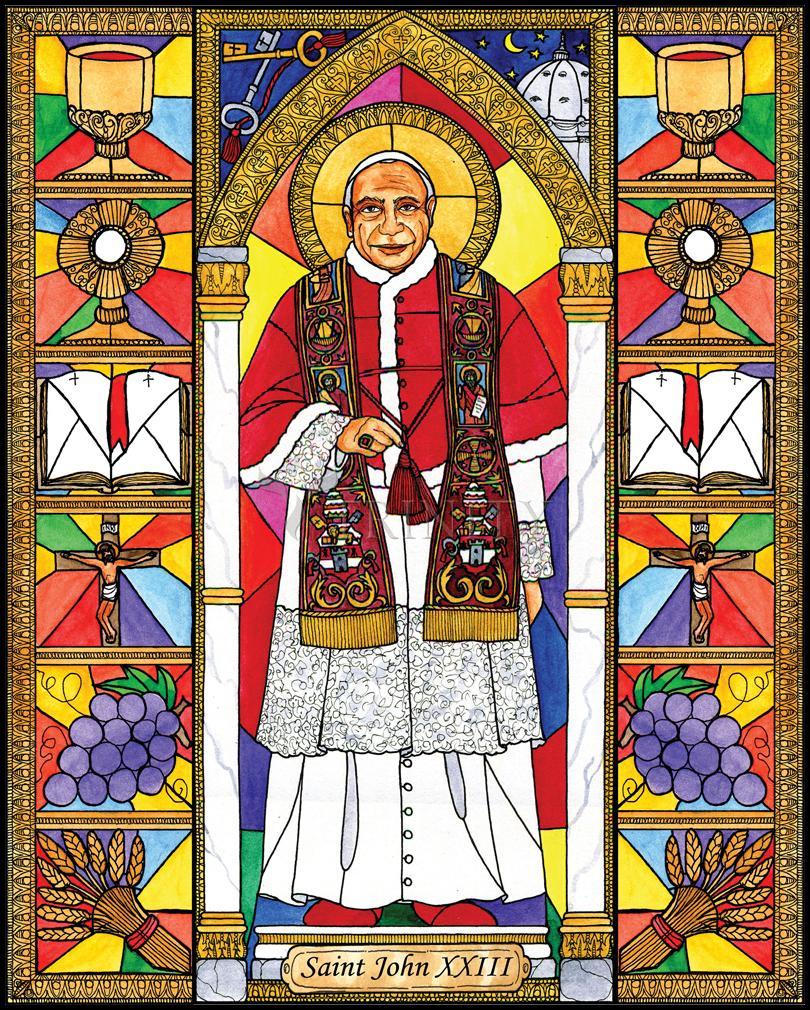 St. John XXIII - Wood Plaque