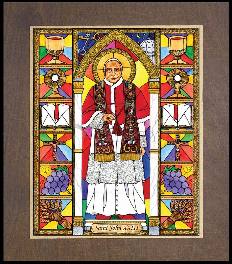 St. John XXIII - Wood Plaque Premium