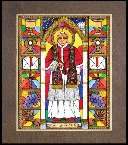 St. John XXIII - Wood Plaque Premium by Brenda Nippert - Trinity Stores