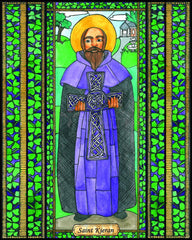 Wood Plaque - St. Kieran by B. Nippert