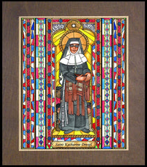 Wood Plaque Premium - St. Katharine Drexel by B. Nippert