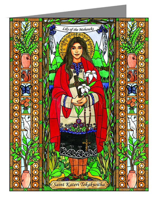 St. Kateri Tekakwitha - Note Card Custom Text
