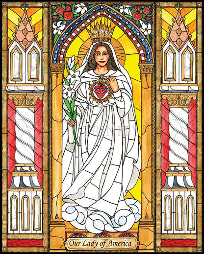 Our Lady of America - Wood Plaque