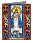 Custom Text Note Card - Our Lady of Caridad del Cobre by B. Nippert
