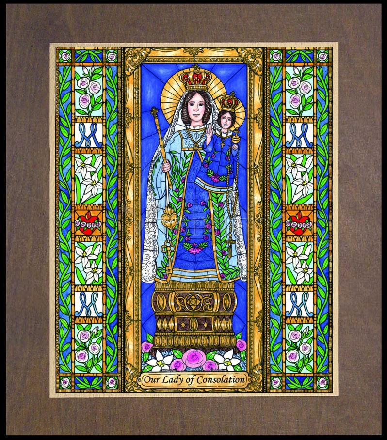 Our Lady of Consolation - Wood Plaque Premium