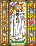 Wood Plaque - Our Lady of Fatima by B. Nippert