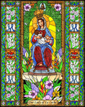Wood Plaque - Our Lady of the Milk by B. Nippert