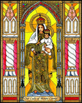 Wood Plaque - Our Lady of Mt. Carmel by B. Nippert