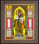 Wood Plaque Premium - Our Lady of Mt. Carmel by B. Nippert