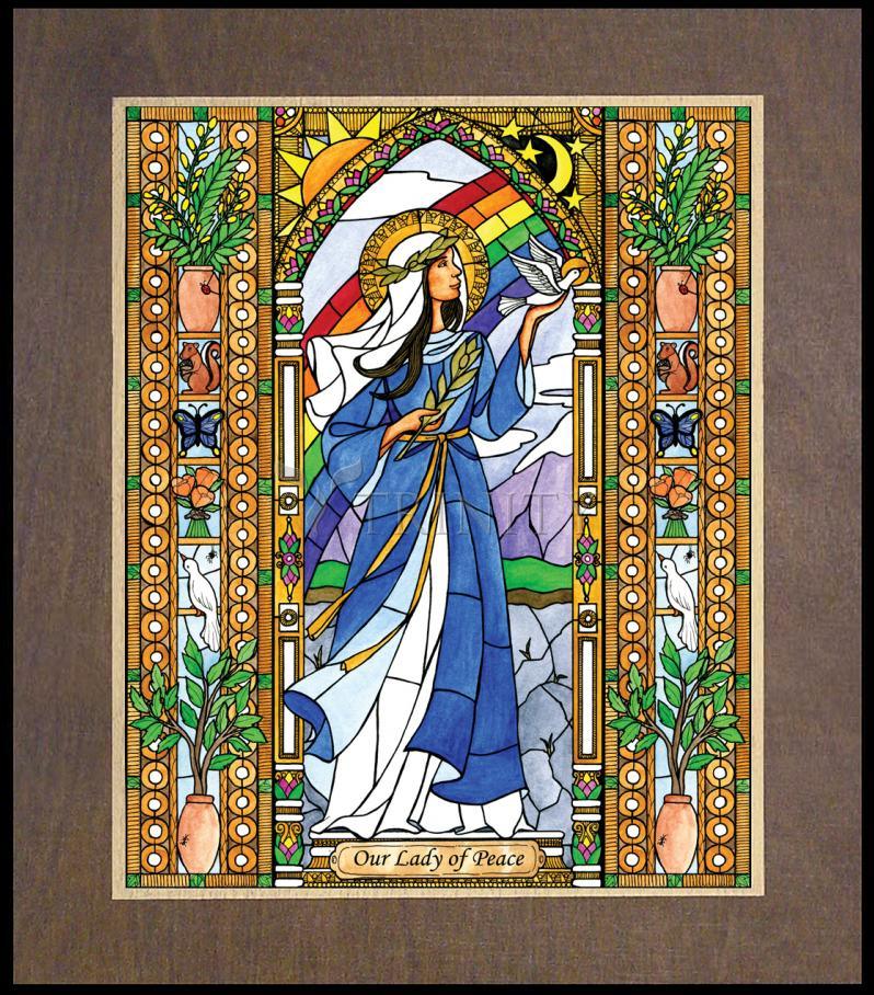 Our Lady of Peace - Wood Plaque Premium
