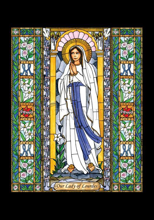 Our Lady of Lourdes - Holy Card
