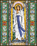 Wood Plaque - Our Lady of Lourdes by B. Nippert