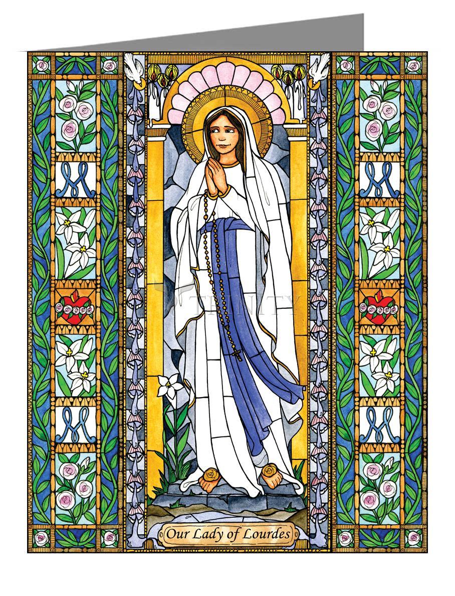 Our Lady of Lourdes - Note Card by Brenda Nippert - Trinity Stores